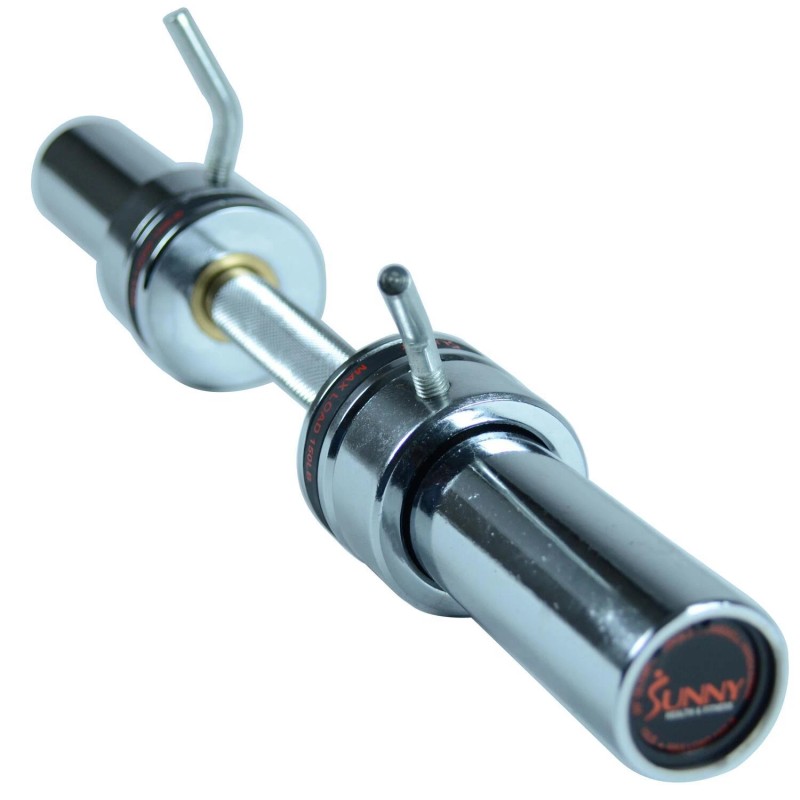 Sunny Health And Fitness Olympic Single Dumbbell Handlebar With Ring