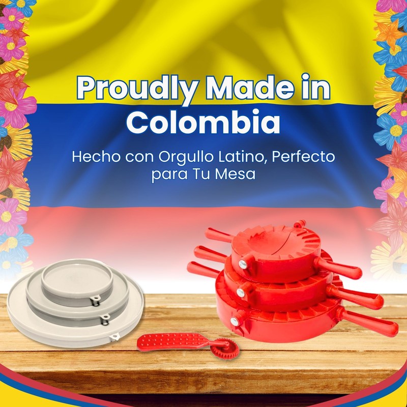 Molde Para Empanadas (3 Uds) con Molde para Arepas (3