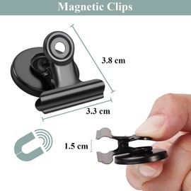 FEISHIONG Magnetic Clips, 20Pcs Strong Refrigerator Magnets Clips, Whiteboard Magnetic Clips for Whiteboard, Refrigerator