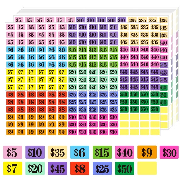 Starboling Garage Sale Stickers, 4050 Pcs 1/2" X 3/4" Yard