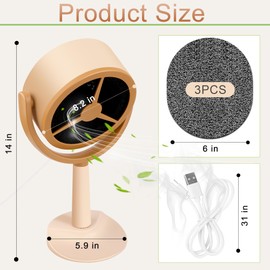 Pletpet Portable Range Hood with 3 Removable Filters, Desktop 125°Adjustable Angle Portable Kitchen Exhaust Fan Small Hanging Range Hood Fan for Desktop and Outdoor