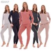 Keanu Ladies Ribbed Lounge Set - Casual Top with Leggings,