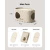 DownyPaws Cat House for Indoor Cats, Cat Bed Cave for