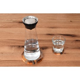 Saumo Untersetzer rund für Gläser, Vasen, Flaschen, Karaffen Design Glasuntersetzer für Getränke, Tassen, Bar, Glas-Tischuntersetzer Holz/Epoxidharz Resin Dekoration