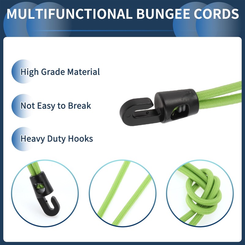 INFINAUTO Mini Bungee Cord 26cm Motorcycle Trailer Trucks Cargo Adjustable