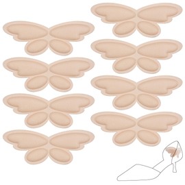 SHIDOW Memory Foam Self-Adhesive Heel Cushion Pads for Shoes Too Big, Soft Heel Protectors for Blisters, Pain, Improved Shoe Fit Women (4 Pair)