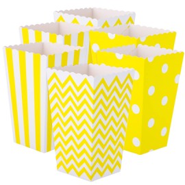 BUGUUYO 48pcs Paper Popcorn Boxes Snack Containers for Parties Birthdays Theaters Lightweight Easy to Carry for Popcorn Candy More
