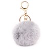 jtkdxqs Pom Pom Keychain Soft Artificial Rabbit Fur Plush Fluffy