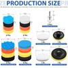 Glarks 26Pcs 3inch 5inch Car Foam Drill Polishing Pad Kit,