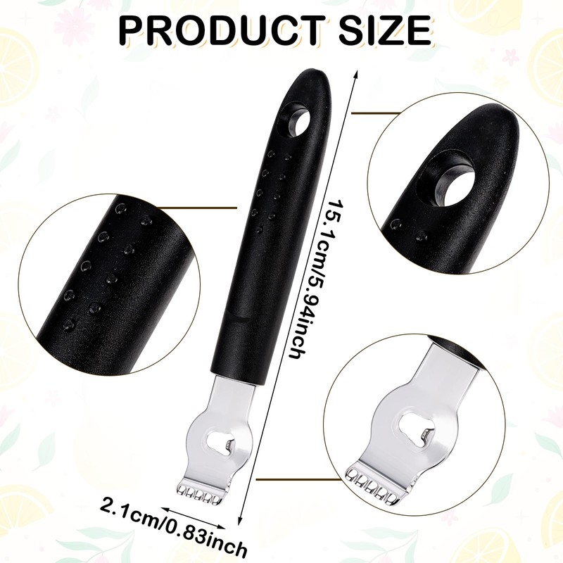 Ouligay Lemon Zester Tool,Channel Knife,Lemon Peeler,Lemon Bar Tools,Stainless Steel Bartender