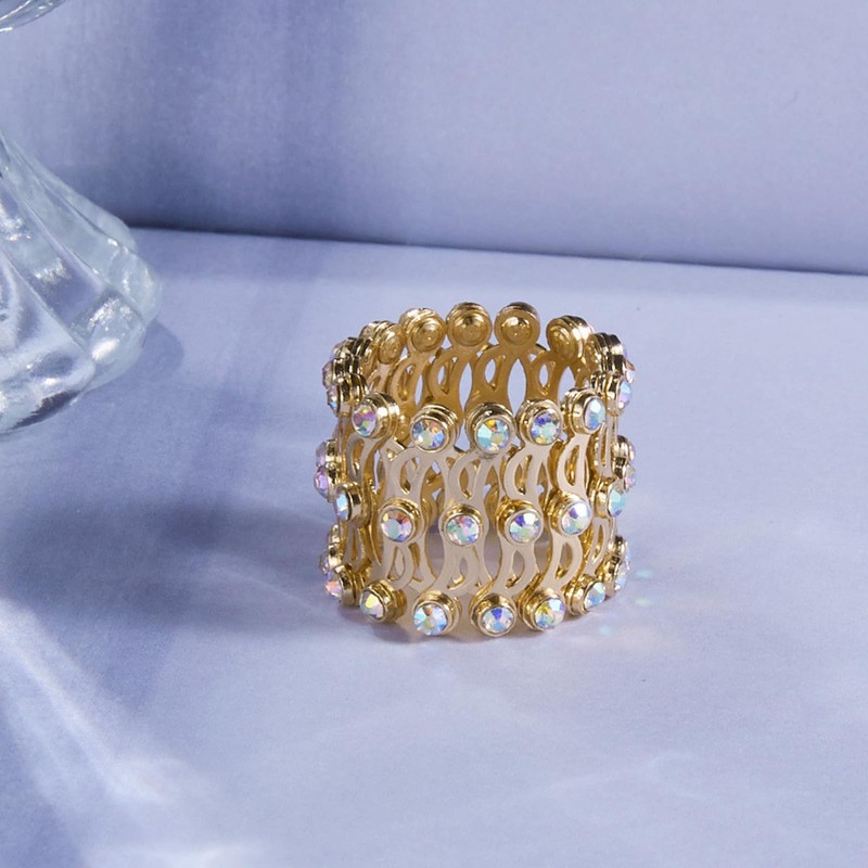 Frodete Expandable Ring Bracelet, Folding Retractable Ring Bracelet, Adjustable Transform