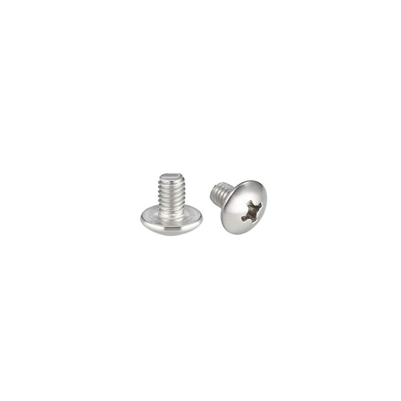 sourcing map Machine Screws, M4x6mm Phillips Screw, 304 Stainless Steel,