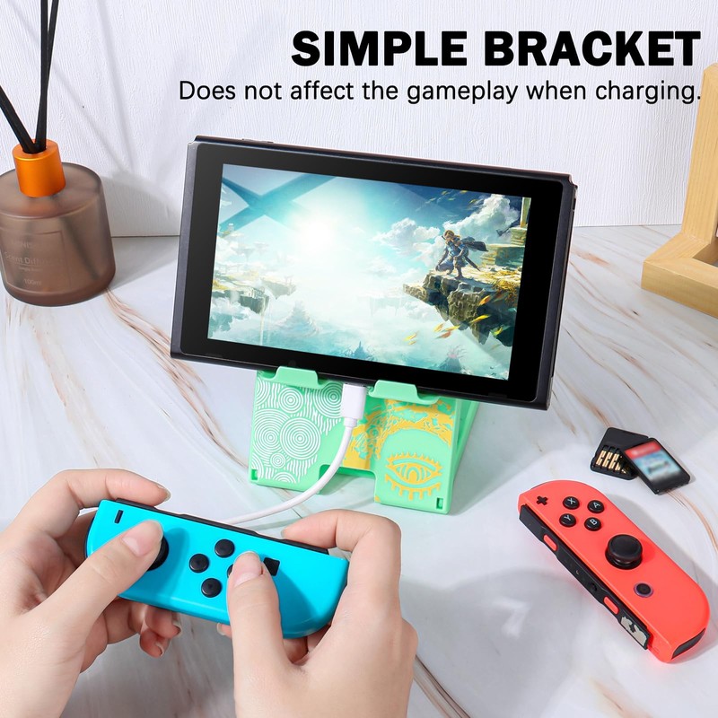 DLseego Stand Compatible with Switch/Switch OLED/Switch Lite,Foldable Switch Stand Compact
