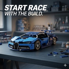 BRICXOR Race Car Building Set for Adults with Motor and Battery, Advanced Collectible Car Model Toy, Display Gift for Sports Cars Fans (715 PCS)