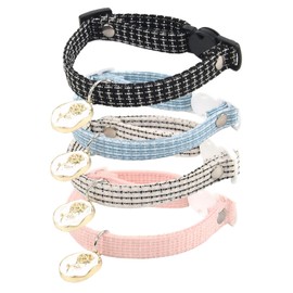 4 Pieces Cute Cat Collar,Cat Breakaway Collar with Anti-Suffocation Buckle,Adjustable Range Exist7.8-11.8in