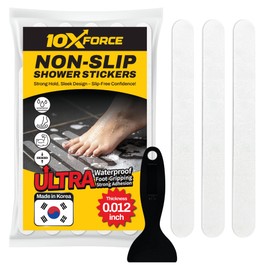 10XForce [Made in Korea] Ultra-Thin Bathtub Non Slip Stickers - Diamond Grip Non Slip Bathtub Stickers with Strong Adhesive for Elderly and Safety Use (10)