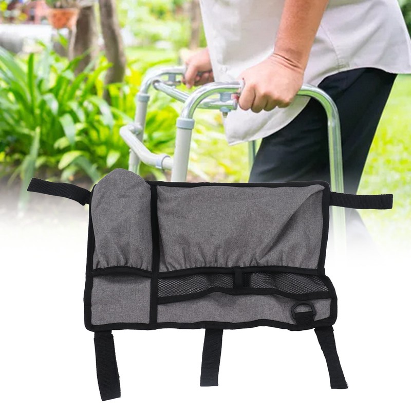 Multi Pocket Oxford Cloth Walker Storage Bag Wheelchair Side Hanging