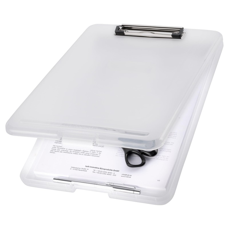 helit H2532010 Clipboard DIN A4 the Clip White Translucent Clipboard