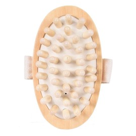 CHEYLIZI -1pc Anti-Cellulite Massage Natural Wood Body Brush Handle Body Massage Brush Exfoliating Brush for Muscle Relax Bleeding Personal Hygiene Care