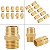 Hilitand 10 Pcs Hex Reducing Nipple, 1/4 BSP to 1/4
