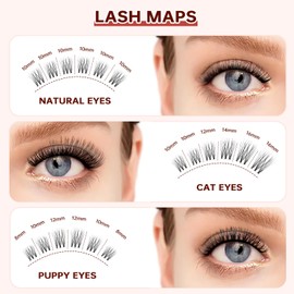 Jolietify Lash Extension Kit, 8-16mm Faux Mink Lashes, Waterproof Bond & Seal, Reusable Cluster Lashes, Eyelash Tweezers, Remover, Soft & Fluffy Lashes, Natural Look for Beginners, DIY Home Use