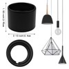3 Pack Black Light Socket Shade Rings, Metal Lamp Shade