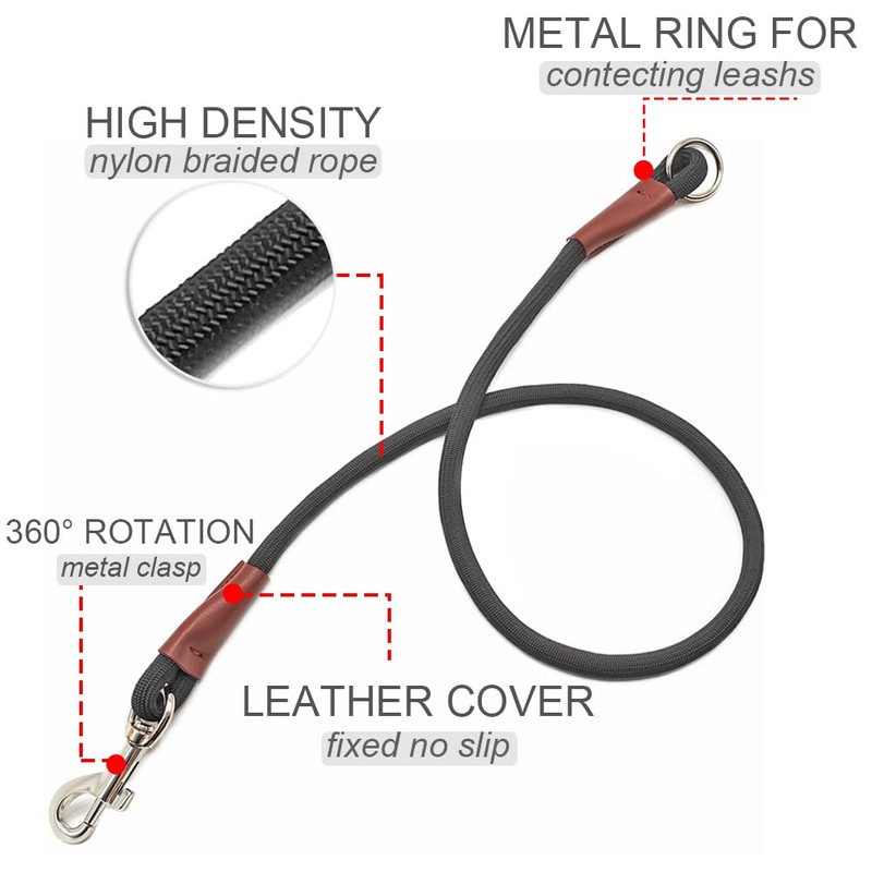 Mycicy No Handle Dog Leash 3 FT / 6 FT,