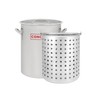 CONCORD 42 QT Stainless Steel Stock Pot w/Basket. Heavy Kettle.
