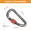 Brotree Small Carabiner Clips Mini Locking Carabiner - 6cm Aluminum