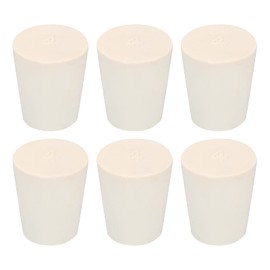 sourcing map Rubber Conical Plugs 19 mm to 25 mm Solid Test Tubes Plugs White for Lab House Pack of 6
