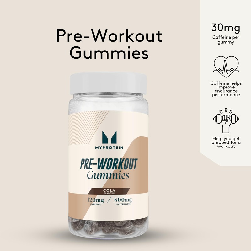 Myprotein Pre-Workout Gummies – Cola Flavour – Energy-Boosting Caffeine Gummies