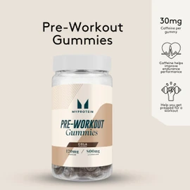 Myprotein Pre-Workout Gummies – Cola Flavour – Energy-Boosting Caffeine Gummies with L-Citrulline, Taurine, and B Vitamins – Fast-Acting & Convenient Pre-Workout Supplement