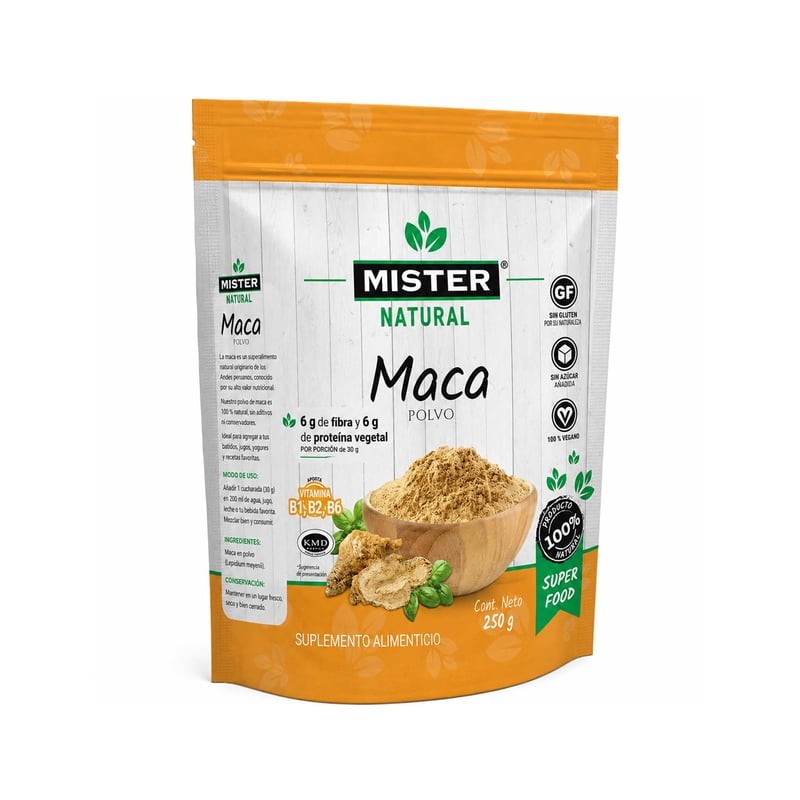 Suplemento alimenticio Mister Natural maca en polvo 250 g