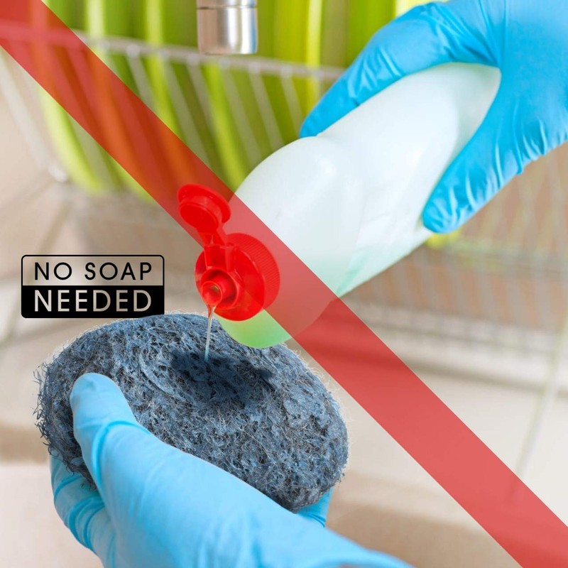 SCRUBIT 20 Pack Steel Wool Soap Pads - Metal Scouring