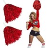 Metallic Foil Cheerleading Pom Poms with Baton Handle, 2 Piece