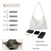 Leather Hobo Bags for Women Small Soft Shoulder Purse White
