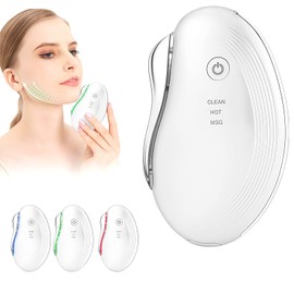 Electric Facial Massager with microcurrent, 3-Colour Light Therapy & Vibration - Anti-Wrinkle, Skin Firming & Rejuvenation - Including Heat, LCD Screen and Multifunction for The face