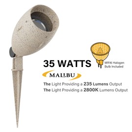 Malibu 35 Watt Floodlight Low Voltage Landscape Lighting Outdoor Spotlight Lighting for Driveway, Yard, Lawn, Flood, Garden, Outdoor Lighting 8303-9606-01