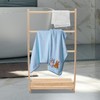 3 Tier Bamboo Towel Rack with Storage Shelf for Bathroom,