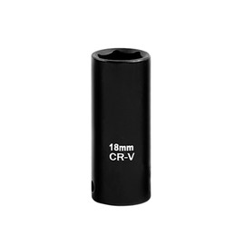Reniteco Drive Socket Metric Deep Socket 18mm, 6 Point Design, Cr-V