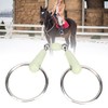 Fabater Ring Snaffle, Stainless Steel Rubber Roller Mouth Snaffle, Apple