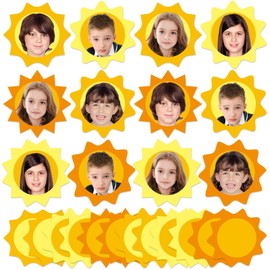 60 Pcs Summer Sun Bulletin Board Decoration Sun Paper Cutouts Sunshine Classroom Decor for Boy Girl Students DIY Craft Kindergarten Classroom Wall Door Decor Summer Party Favor Supplies
