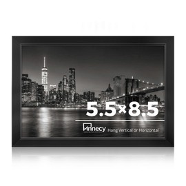 Annecy 5.5 x 8.5 Picture Frame Black（1 Pack）, 5.5 x 8.5 Picture Frame for Wall or Desktop Decoration, Classic Black Minimalist Style Suitable for Decorating Houses, Offices, Hotels