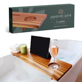 Superior Teak Bathtub Tray for Small Tubs - Adjustable Bathtub Caddy - Sustainable Minimalist Teak Wood Bath Tray - Anti-Slip - Non-Toxic- Bathroom Accessories Holders for Tub 29" in.