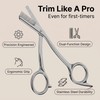 Stainless Steel Eyebrow Scissors with Comb,QIANSSE Precision Eyebrow Trimmer Brow