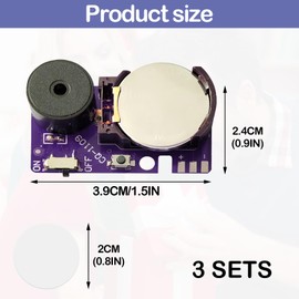 Musiook 3 PCS Cricket Noise Maker Prank Set – Hidden Cricket Noise Maker with 16 Annoying Sounds, Fun Pranks for Adults, Office, Party, School or Home Gags(Dark Purple)