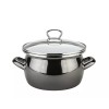 Santex ES2430111-TSH Cooking pot 3.0L "Dark-Gray Chrome", Enameled Steel, With L