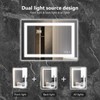 Sweetcrispy 28"x 36" Rectangle LED Bathroom Mirror with Adjustable Lights