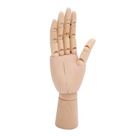 Art Wooden Hand, Gugertree Material Wooden Hand Model for Photography for Home Decorations Sketch for Model Scenes (18cm Large Wooden Hand (Child's Right Hand))