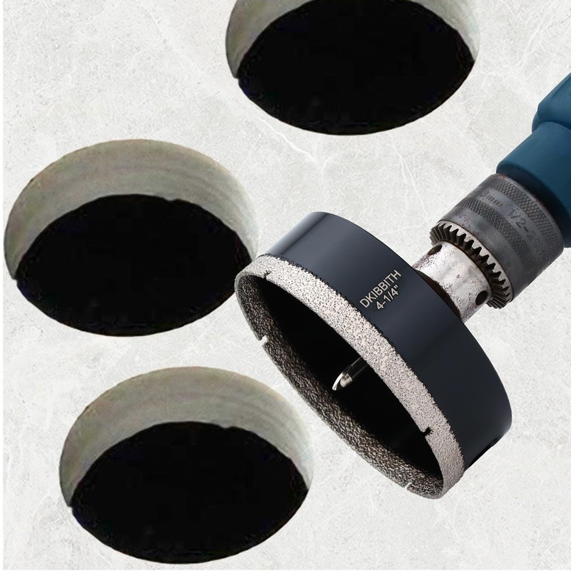 4-1/4" Diamond Hole-Saw Bits with Pilot Drill Bit 4-1/4 in